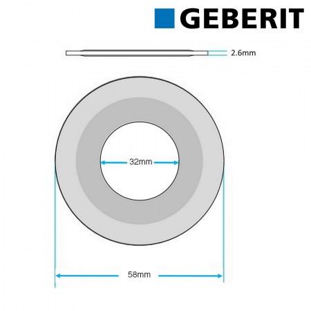 Guarnizione per campana Ø 58mm x 32mm - Geberit 816.179.00.1