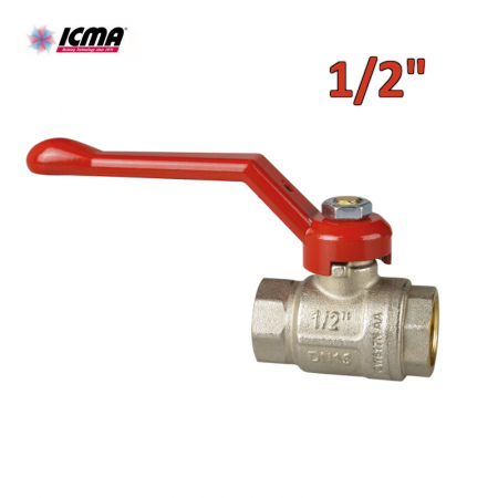 ICMA 350 - Valvola a sfera – Filettatura F/F 1/2″ - Leva in alluminio