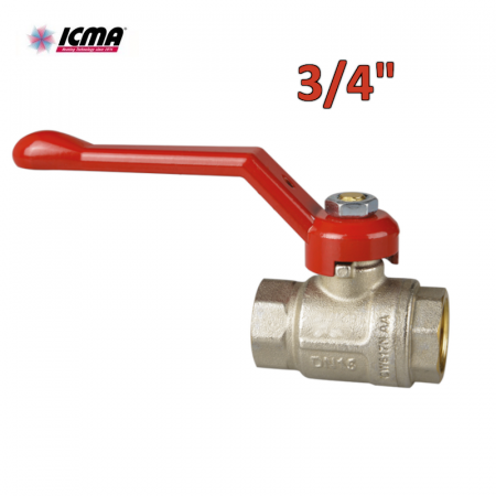 ICMA 350 - Valvola a sfera – Filettatura F/F 3/4″ - Leva lunga