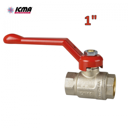 ICMA 350 - Valvola a sfera – Filettatura F/F 1″ - Leva in alluminio