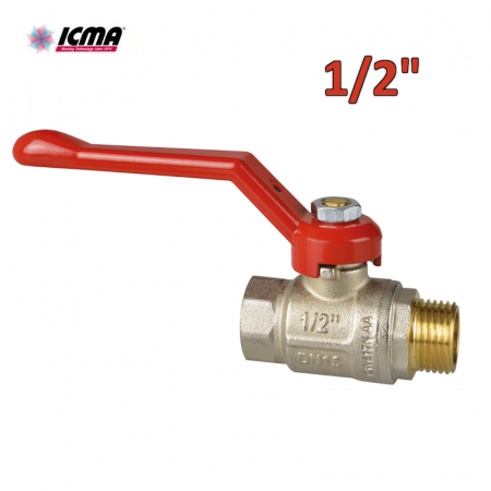 ICMA 352 - Valvola a sfera – Filettatura M/F 1/2″ -Leva in alluminio