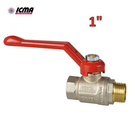 ICMA 352 - Valvola a sfera – Filettatura M/F 1″ - Leva in alluminio