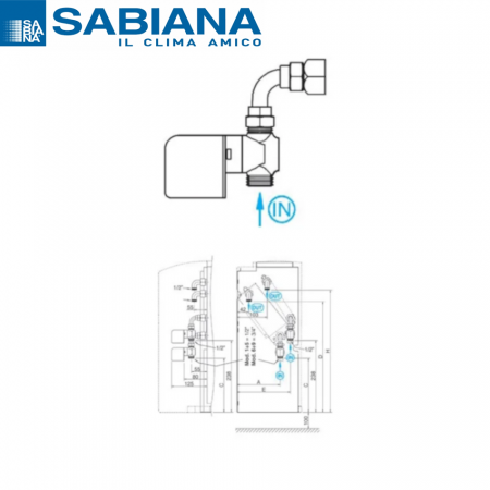 Sabiana Valvola a 2 vie per batteria principale + kit collegamento sciolti (grandezza 1-5) 9066560W