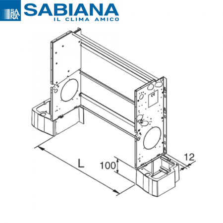 Sabiana Piedini di appoggio a pavimento per ventilatore ventilconvettore Carisma (grandezze 1-7)