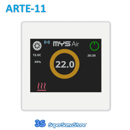 Termostato colore BIANCO ARTE-11 touchscreen WIFI con display LCD a colori. 230V