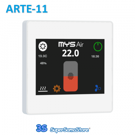 Termostato colore BIANCO ARTE-11 touchscreen WIFI con display LCD a colori. 230V