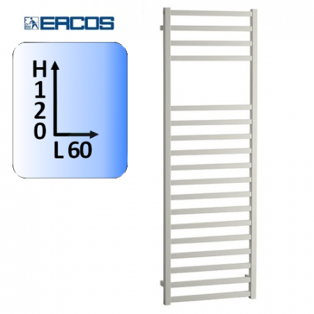 Scaldasalviette squadrato SQUARE bianco - 120x60 interasse 57 cm