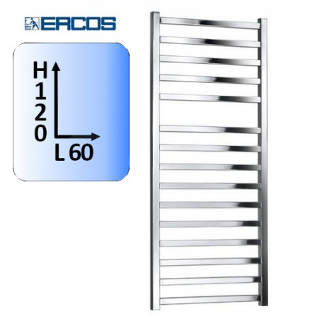 Scaldasalviette squadrato SQUARE cromato - 120x60 interasse 57 cm