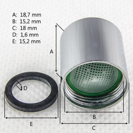Dimensioni aeratore Paffoni - ZAER052CR