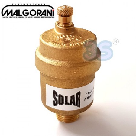Valvola di sfogo aria automatica per impianto solare attacco 3/8