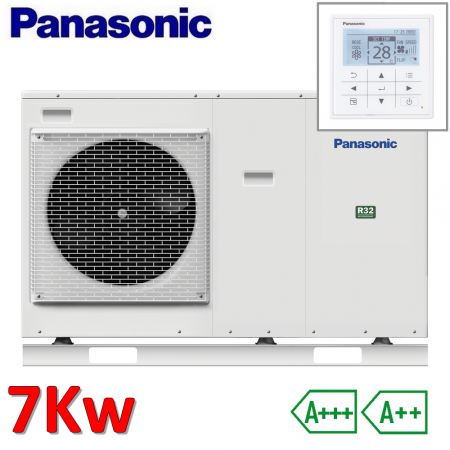 Panasonic Aquarea monoblocco 7,0 Kw - pompa di calore R32 220v riscaldamento e raffrescamento WH-MDC07J3E5