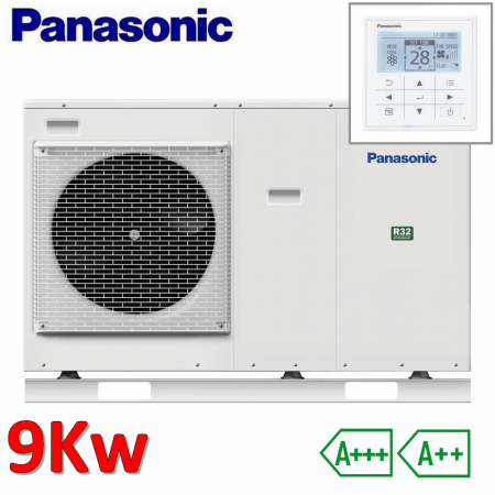 Panasonic Aquarea monoblocco 9,0 Kw - pompa di calore R32 220v riscaldamento e raffrescamento - WH-MDC09J3E5