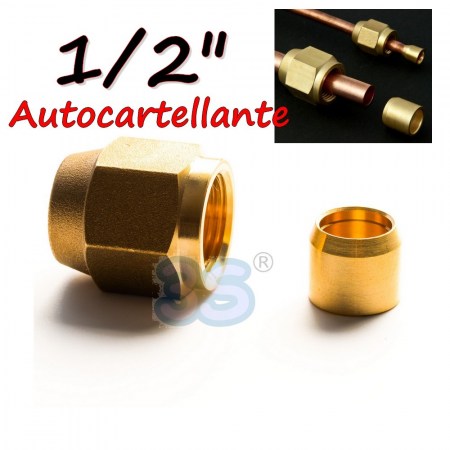 Bochettone raccordo autocartellante 1/2 climatizzazione kit colletto facile - 11395