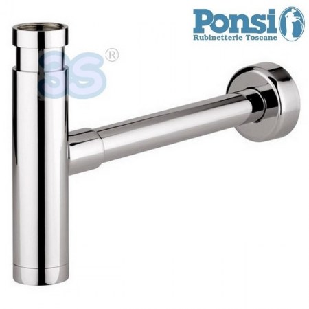 Sifone design a bottiglia minimal tondo per lavabo 1-1/4 - Ponsi