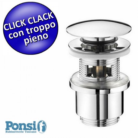 Piletta tonda tappo scarico molla click clack 1