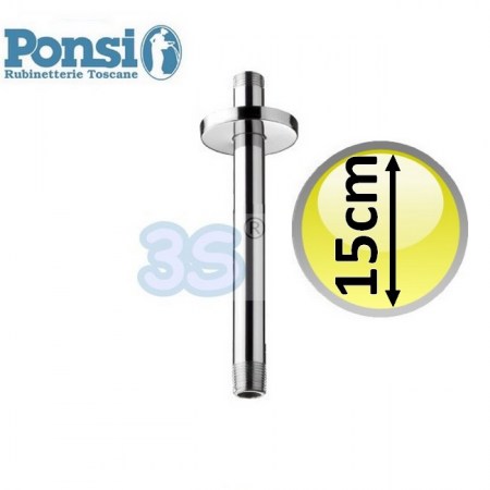 Braccio doccia a soffitto lunghezza 150mm - BNBRACBR11 Ponsi