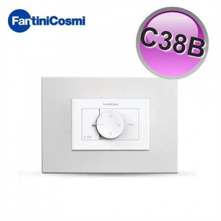 C38B - Termostato elettronico da incasso a batteria Bianco - Fantini Cosmi