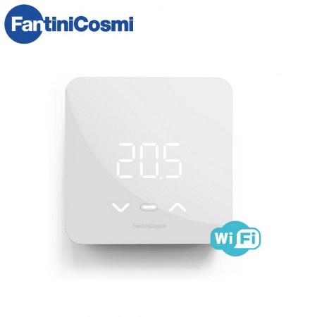 C800WIFI - Cronotermostato led quadrato a batterie con funzioni smart e connessione WiFi