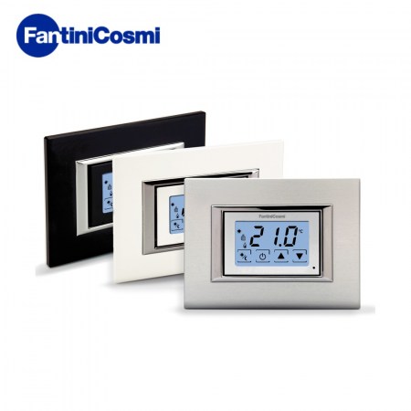 CH123TS - Termostato touchscreen retroilluminato da incasso alimentato a 230 V - Cover