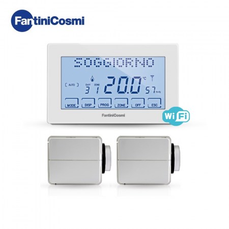 CH180K2 - Kit di termoregolazione wireless con connessione WiFi per 2 zone di temperatura