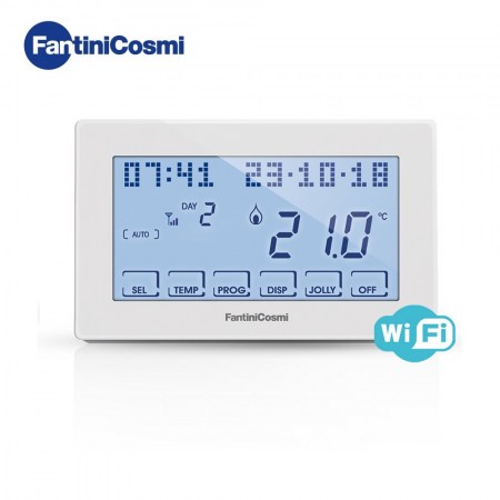 CH180WIFI - Cronotermostato settimanale Touch screen, con connessione WiFi per controllo da remoto