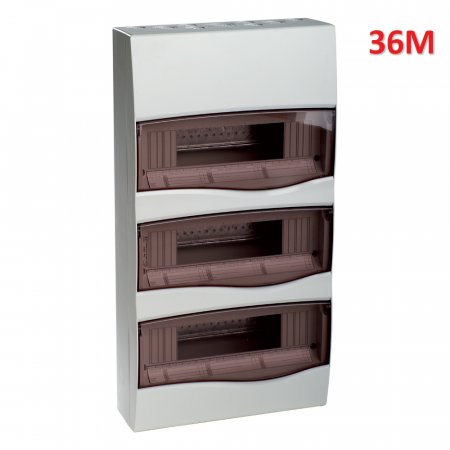 Centralino da parete 36M Combi con porta trasparente 497x264x99 IP40 - Serie Combi