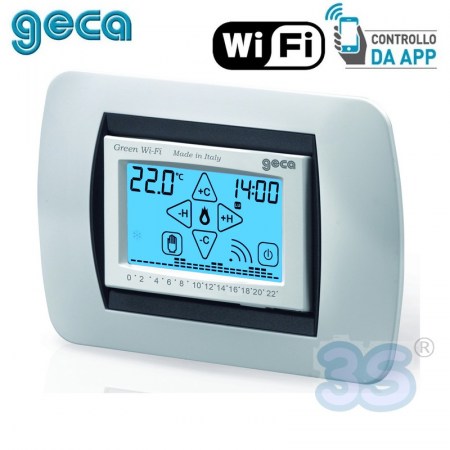 Cronotermostato da incasso bianco WI-FI adsl touch screen GREEN GecApp Crono - CR156