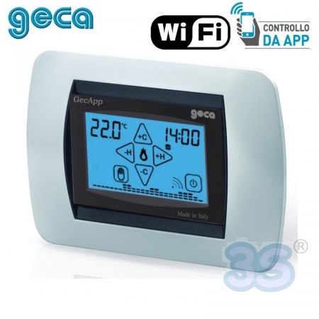 Cronotermostato da incasso argento WI-FI adsl touch screen GREEN GecApp Crono - CR157