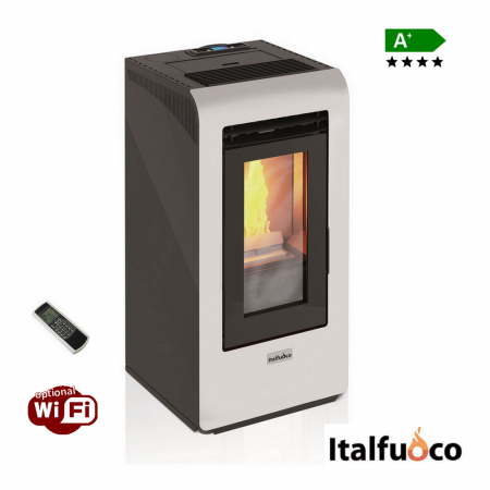 Stufa a pellet Italfuoco Cayenne potenza 9Kw 200 m³ con telecomando - CY.10BC