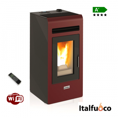 Stufa a pellet Italfuoco Cayenne potenza 12Kw 300 m³ con telecomando - CY.12UX