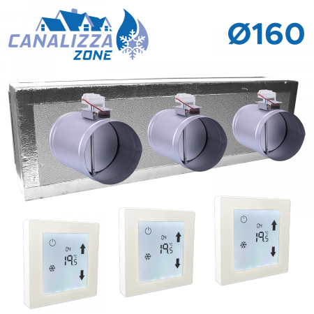 CANALIZZA-ZONE 2.0 - Sistema canalizzato di ripartizione aria a 3 zone - Ø 160 mm