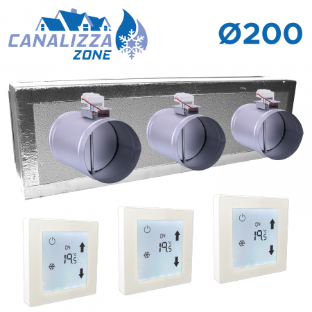 CANALIZZA-ZONE 2.0 - Sistema canalizzato di ripartizione aria a 3 zone - Ø 200 mm