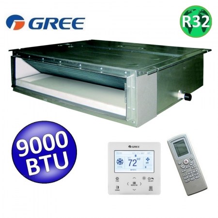 Unità interna R32 canalizzata Gree 9000 Btu con telecomando e comando a parete (GREE10082) - GFH(09)EA-K6DNA1B/I