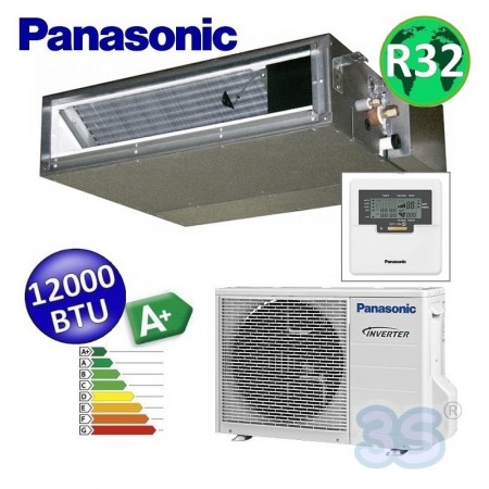 Climatizzatore mono canalizzato 12000 Btu 3.5 Kw R32 A+ Panasonic - bassa pressione - CS-Z35UD3EAW+CU-Z35UBEA