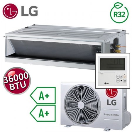 Climatizzatore canalizzato LG 36000 btu 10.0 kw A+ A+ COMPACT Inverter UM36F.N20 + UUC1.U40 + PREMTB001