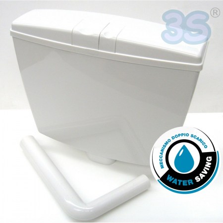 Cassetta a zaino wc esterna doppio tasto BASIC DUO - 902.300.31
