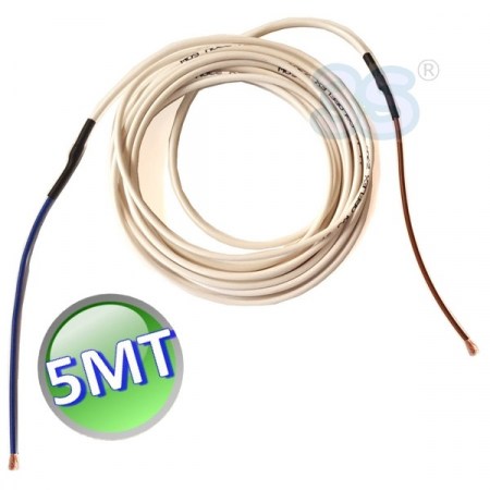 Cavo 5 mt scaldante antigelo 15 w/m - rivestimento isolante in PVC - CCRN0035