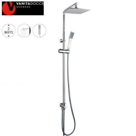 Colonna doccia MERCURIO vanita docce con deviatore e soffione 20x20 cm - 650.100.210