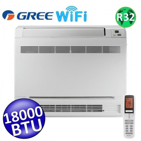 Unità interna R32 WiFi pavimento a console Gree 18000 Btu con telecomando (GREE10090) GEH18AA-K6DNA1E/I