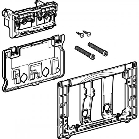 Kit adattamento montaggio placche di comando Sigma su cassette di risciacquo da incasso Unica - img2