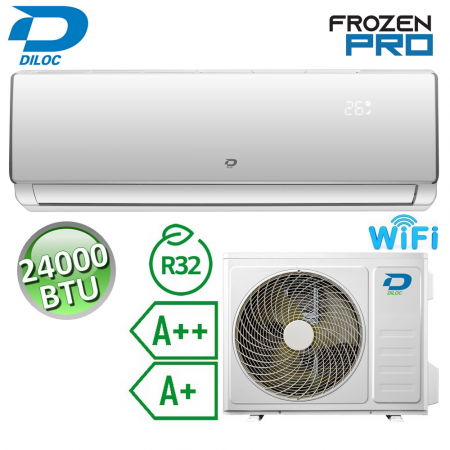 Climatizzatore mono split 7.0 kW 24000 Btu R32 A++/A+ Diloc Frozen PRO - FRPRO.70(70)