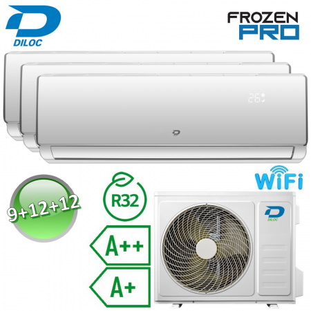 Climatizzatore trial split 9+12+12 Btu R32 A++/A+ Diloc Frozen PRO - WiFi integrato - FRPRO.253535(62)