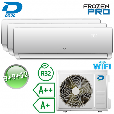 Climatizzatore trial split 9+9+12 Btu R32 A++/A+ Diloc Frozen PRO - WiFi integrato - FRPRO.252535(62)