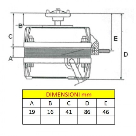 Motore 7W  - dimensioni