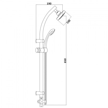 Dimensioni colonna doccia TREE - BLICOL0064CR