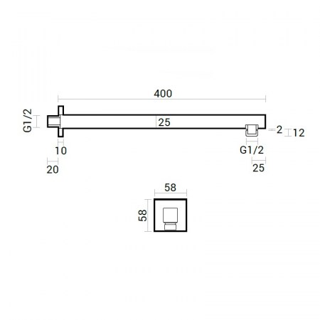 Dimensioni braccio 40 cm - Vanità Docce - 600.890.004