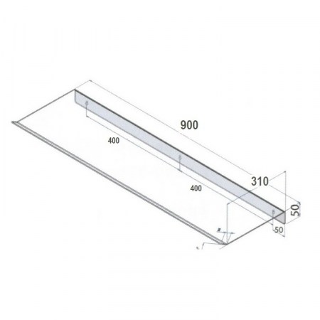 Deflettore aria trasparente per climatizzatore split 90x28x5 (cm) - dimensioni