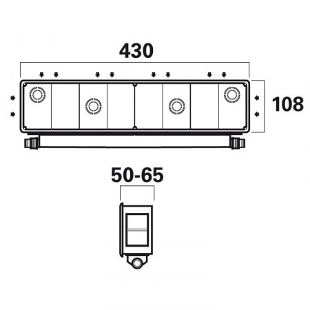 Dimensioni cassetta DUAL PLUS - CPV4310