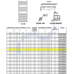 Disegno tecnico scaldasalviette Giove FER 120x55 cm