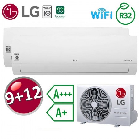 Climatizzatore 9000+12000 dual split LG Libero Smart WiFi ThinQ DualCool - SMARTWDUAL.912(15)